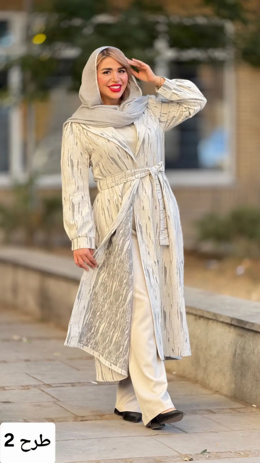 مانتو بلند ژاکارد نگین